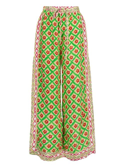 Tenerife floral-print trousers - Green