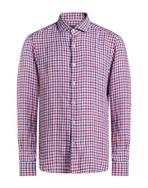 Man Shirt Red Size 15 Linen