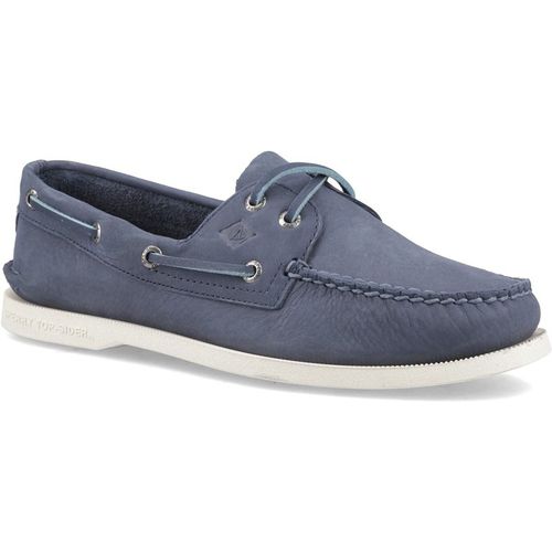 Sperry Authentic 2 Eye Leather Men's Dark Blue Boat Shoe