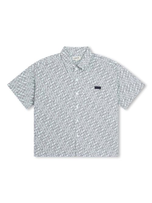 All-over logo-print shirt - Green