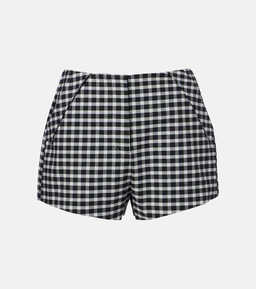 Chiara gingham cotton-blend shorts