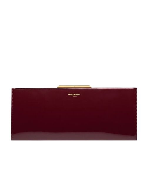 MIDNIGHT small clutch in lacquered leather