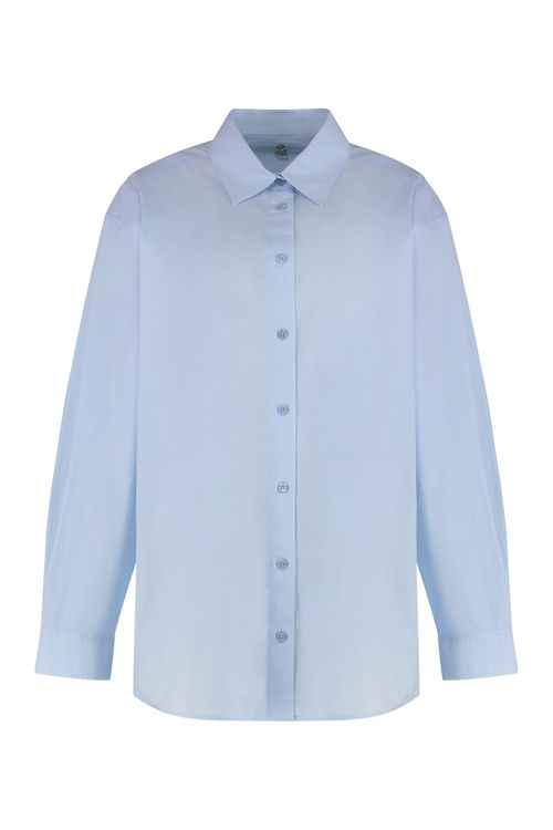 Totême Cotton Long-Sleeve Button-Front Shirt