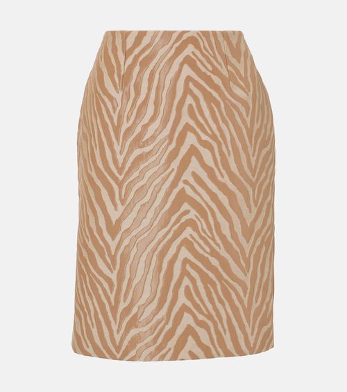 Elia cotton-blend jacquard pencil skirt