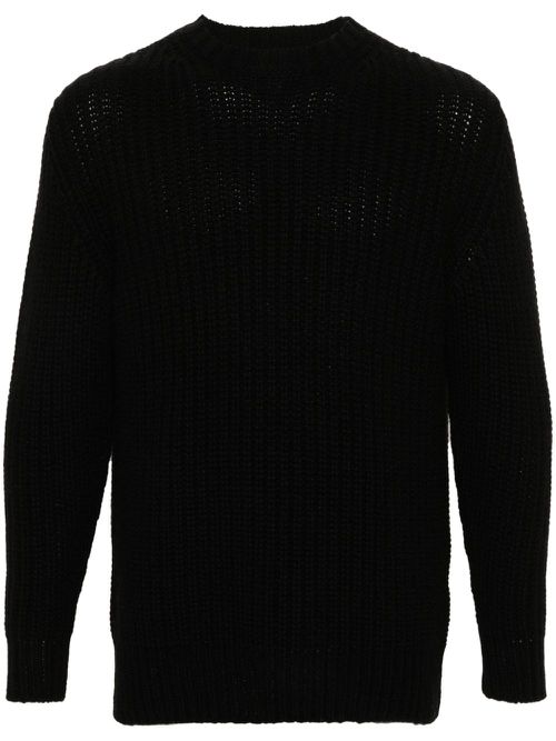 Crew-neck cashmere jumper - Black