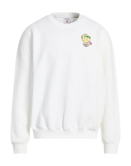 Man Sweatshirt White Size XL Polyester, Cotton, Elastane, Acrylic, Viscose
