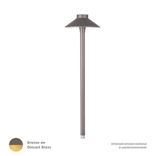 WAC Lighting Tiki 1-Light LED 12V Area Light in Bronzed Brass - 6041-27BBR