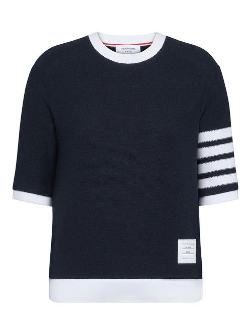 Textured Cotton Piqué 4-Bar T-Shirt