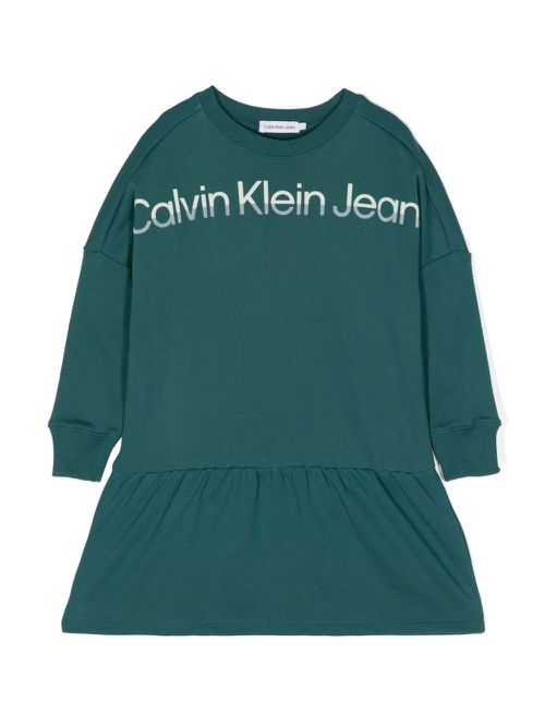 Logo-print sweatshirt dress - CA4 Atlantic Deep