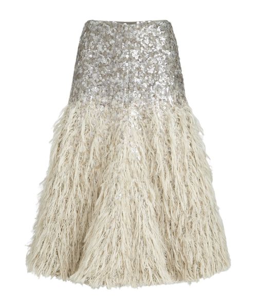 Sequin midi skirt