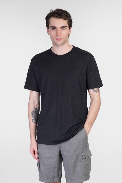Ecstasea N T-shirt In Black Linen