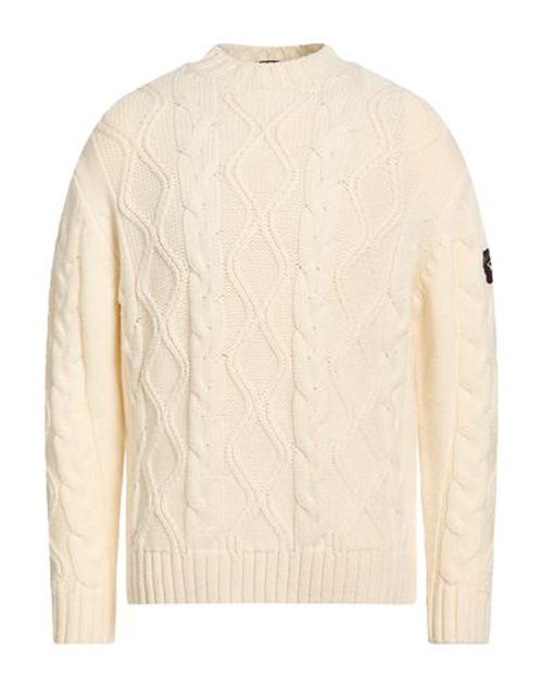 The Fisherman Collection Man Sweater Ivory Size M Virgin Wool