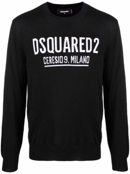 Logo intarsia-knit jumper