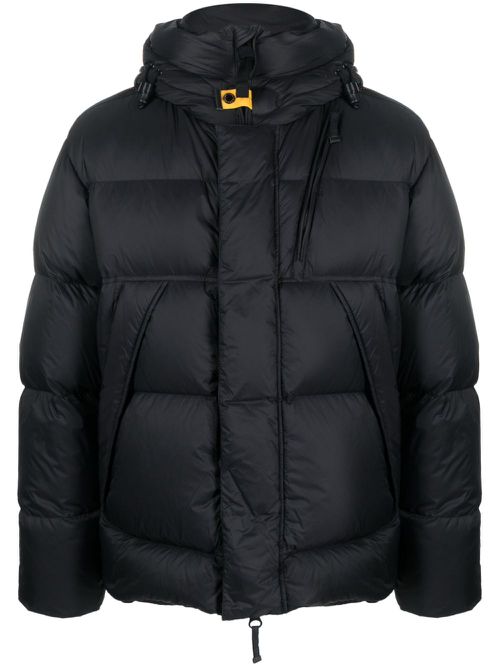 Logo-patch padded jacket - Black