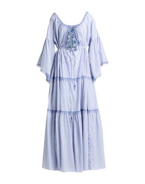 Woman Maxi dress Blue Size S Cotton
