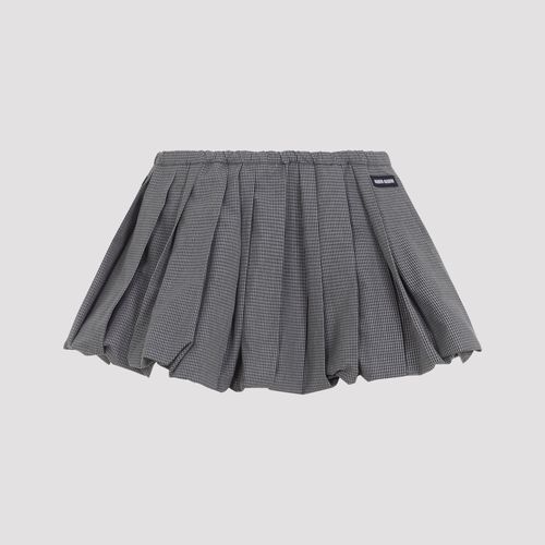 Plissé Check Mini Skirt