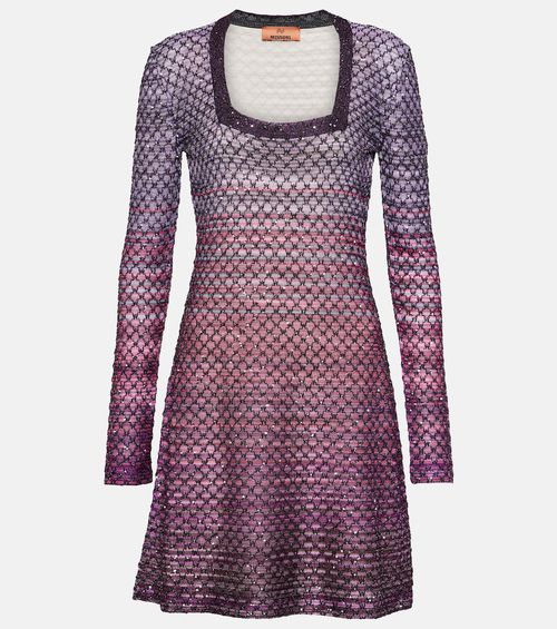 Knitted lamé minidress