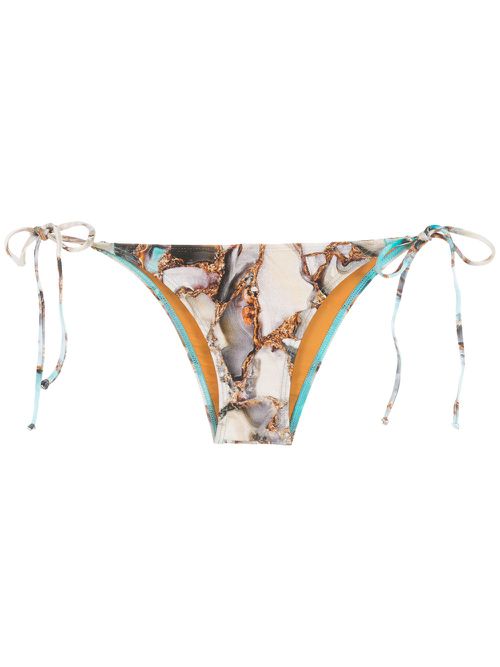 Thai marble-print pants - Blue