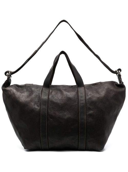 Top-handle zipped holdall - Brown