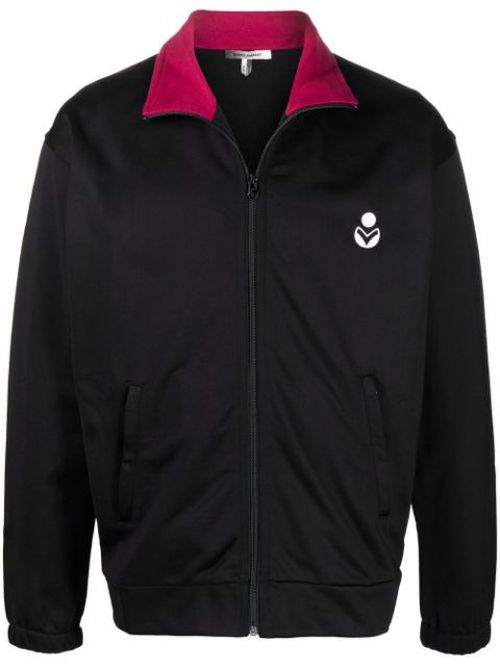 Logo-embroidered bomber jacket