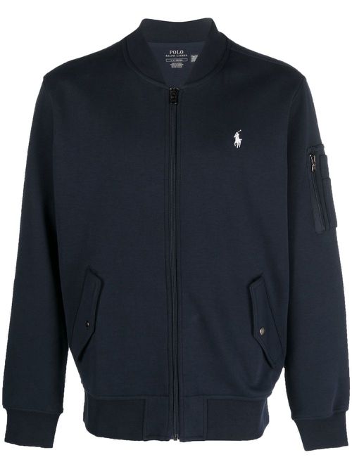 Long-sleeve zip-up pullover - Blue