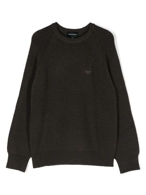 Fisherman's-knit sweater - Green