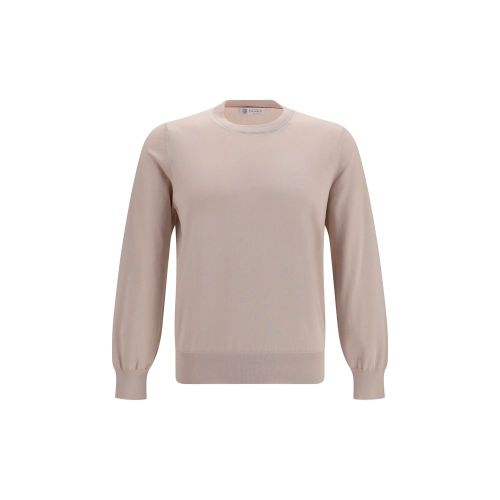 Cotton Crewneck Sweatshirt — Beige