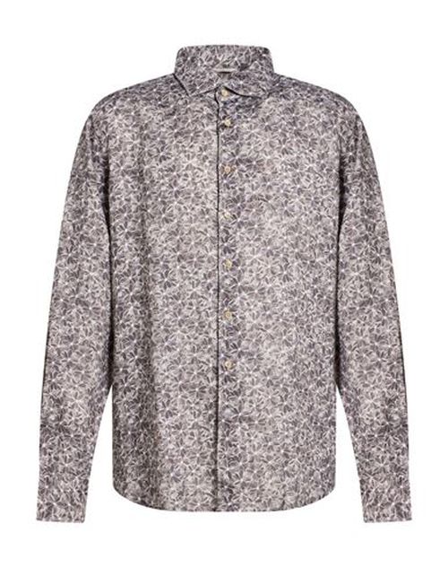 Stenströms Man Shirt Charcoal Size S Linen