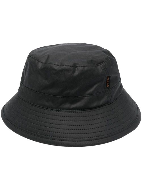 Logo-patch bucket hat - Black