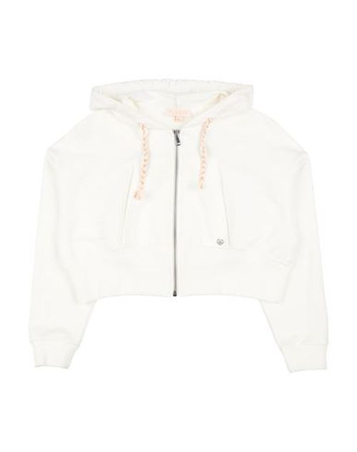 Kid Girl Sweatshirt White Size 16 Cotton, Elastane