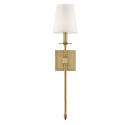 Savoy House Monroe Wall Sconce in Warm Bras