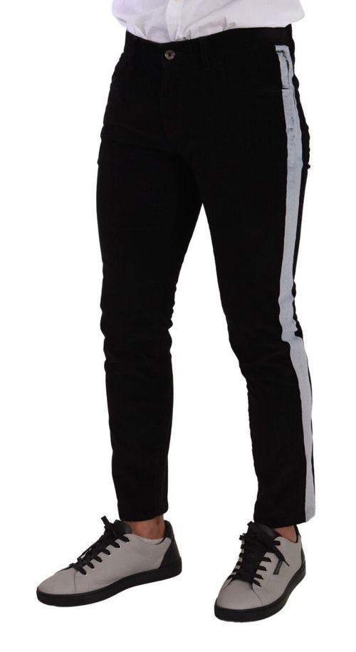Cotton Stretch Corduroy Jeans — Black