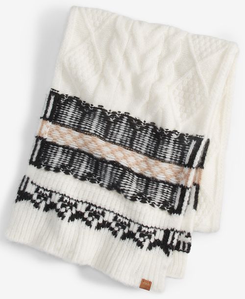 Women's Reversible Fair Isle Scarf - Pristine Multi