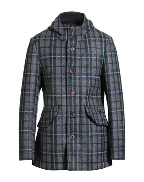 Man Coat Grey Size 40 Polyester, Acrylic, Virgin Wool, Elastane