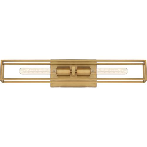 Leighton 2-Light Bathroom Vanity Light in Weathered Bra