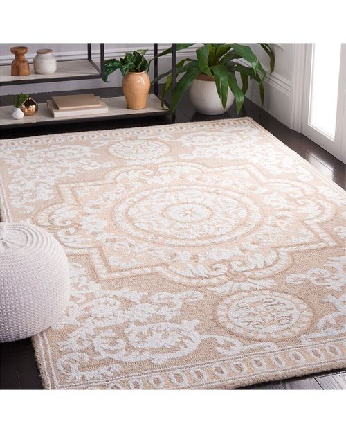 Abstract Harvest Blend Hand-Tufted Wool Rug With Cotton Cloth Backing
