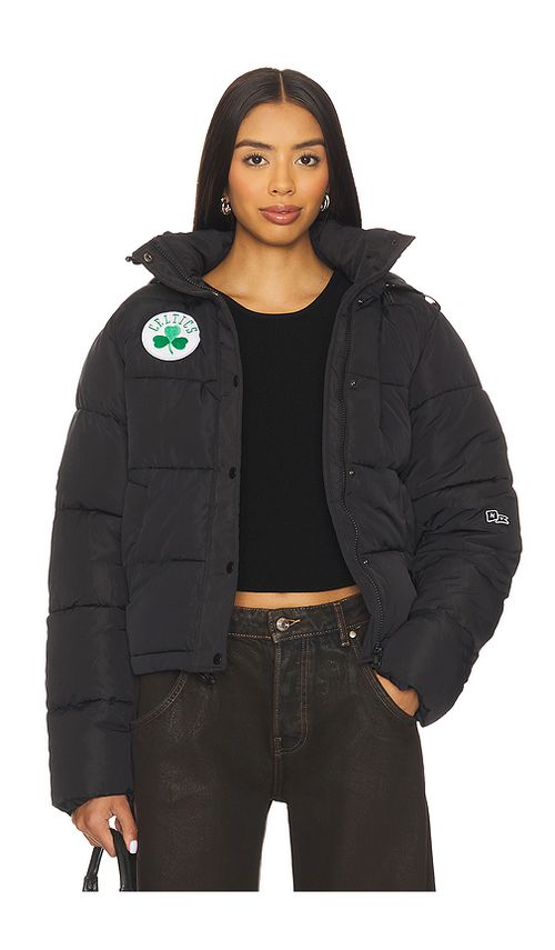 Hype and Vice Boston Celtics Puffer Jacket in Black. XL also in L, M