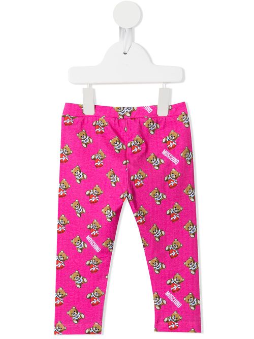 Teddy Bear print leggings - Pink