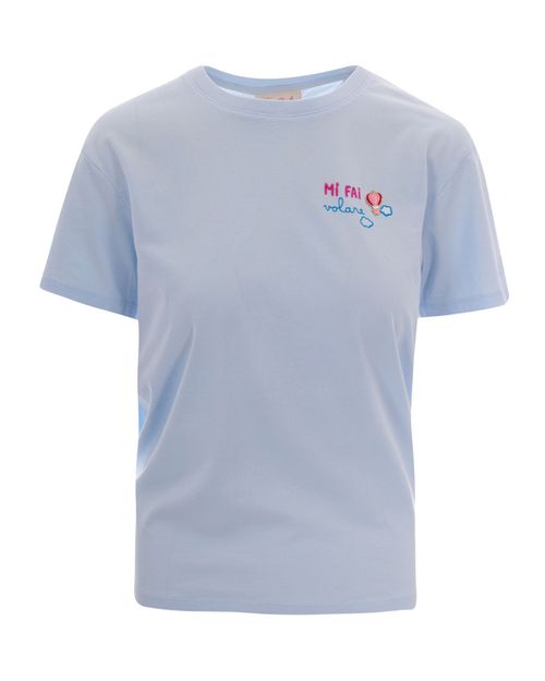 Blue Graphic Crew Neck T-Shirt