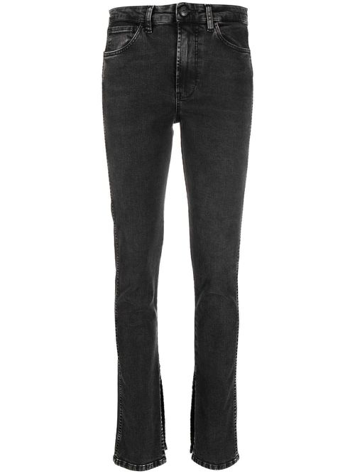 High-rise skinny-cut jeans - Black