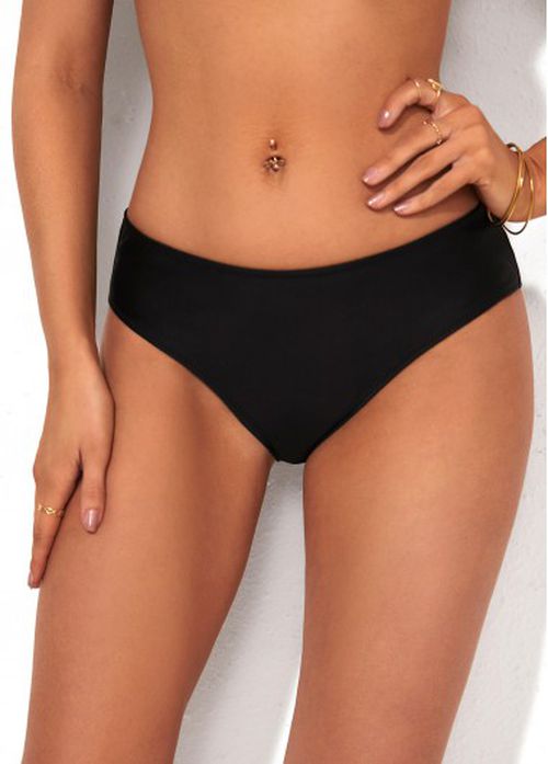 Modlily Low Waist Black Bikini Bottom for Women