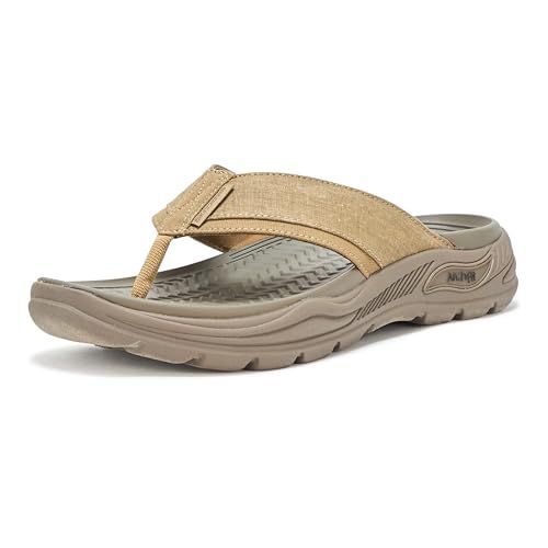 Skechers Men's Arch Fit Motley Sd-Rigel Canvas Thong Sandal