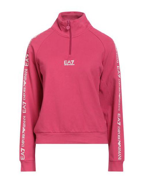 Woman Sweatshirt Magenta Size L Cotton, Elastane