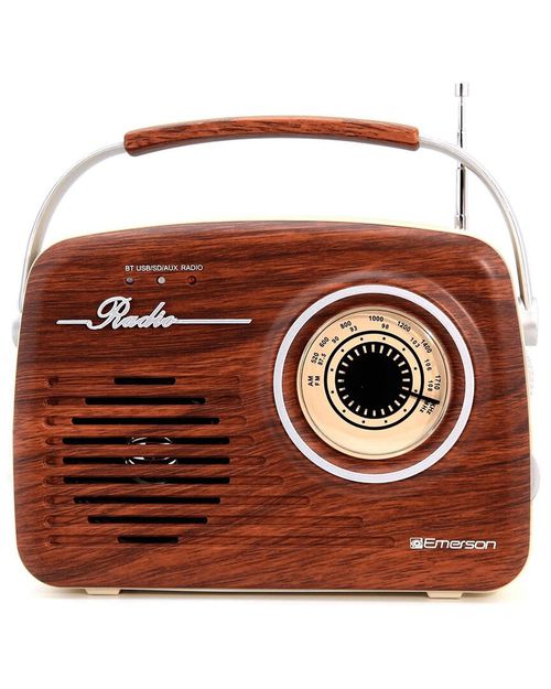 Portable Retro Radio with Built-in Rechargeable Battery