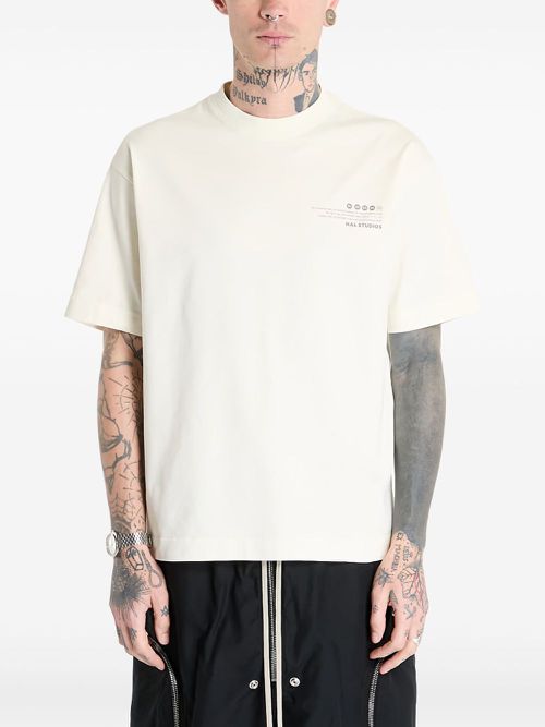 Logo-embroidered cotton T-Shirt - White