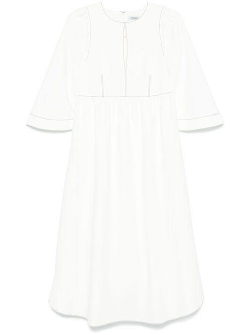 Cut-out midi dress - White