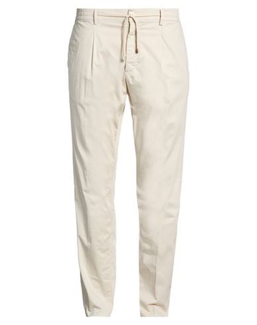 Man Pants Off white Size 38 Cotton, Elastane