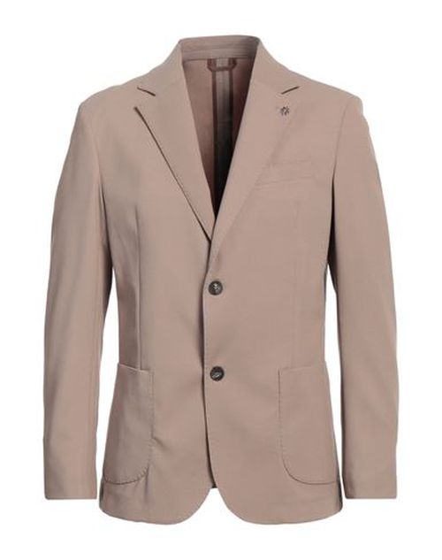 Man Blazer Light brown Size 42 Polyester, Viscose, Elastane