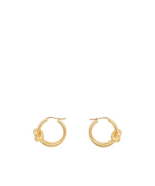 Knot Double Hoops in Brass with Gold Finish