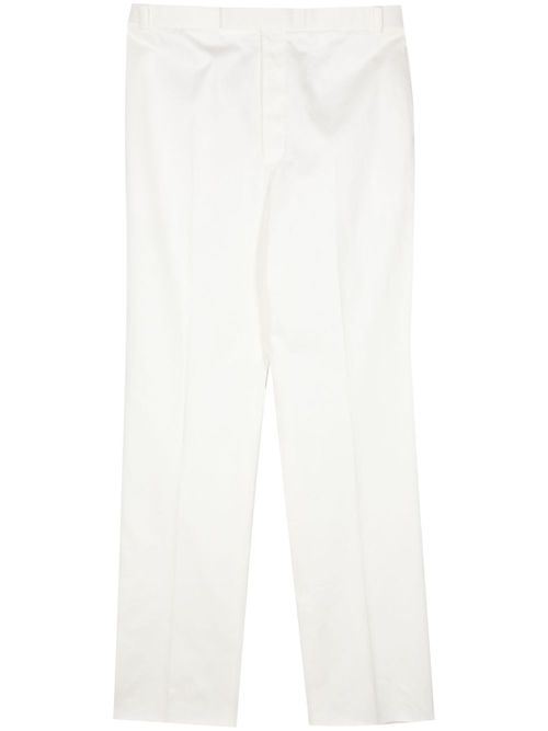 Mid-rise straight-leg trousers - White
